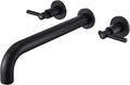 Wall Mount Tub Filler Black Tub Faucet Brass Bathroom Bathtub Faucets by wowkksanitaryware