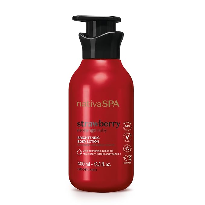 Nativa SPA by O Boticário, Ruby Strawberry Antioxidant Body Lotion, Brightening by NativaSPA