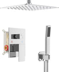 Deluxe Shower Faucet Set, Rain Shower System, 10 inch Ceiling Shower Faucet by Baetuy