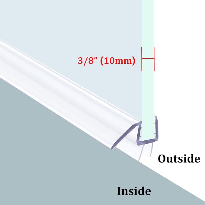 Shower Door Seal Strips – Includes 1 PC 36" Bottom Seal and 2 PCs 80" Side Seals - Image 5