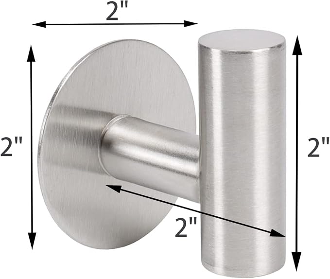 TocTen Bath Towel Hook, Strong Self Adhesive Robe Hook, SUS 304 Stainless Steel - Image 4