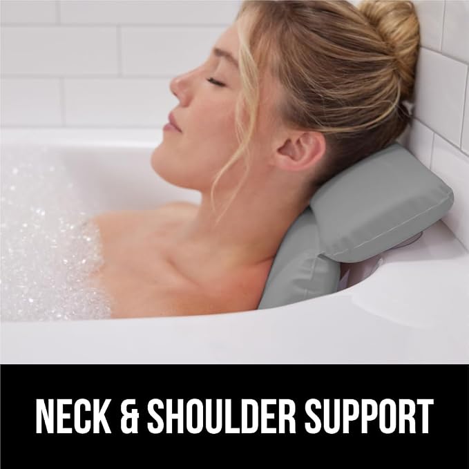 GORILLA GRIP Bath Pillow for Tub, Improved Suction Cups, Luxury Bathtub Pillows - Image 8