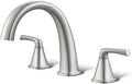 Brass Bathtub Faucet Roman Tub Faucet Gooseneck Tub Filler, Brushed Nickel by HanallxSanitaryWare