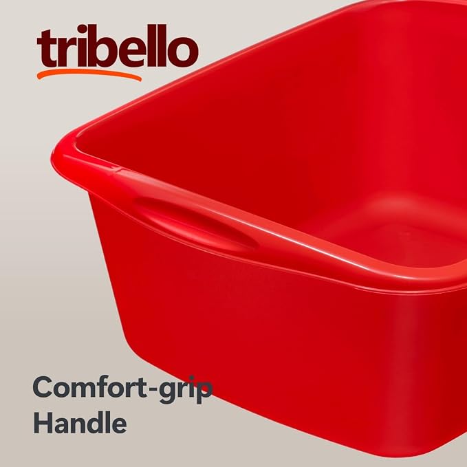 Tribello 2-Pack Dish Pans for Kitchen Sink, Plastic Tub Dishpan Wash Basin and - Image 6