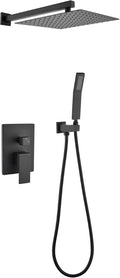 WELLFOR Matte Black 10-in Wall Mounted Shower Faucet Set by WELLFOR