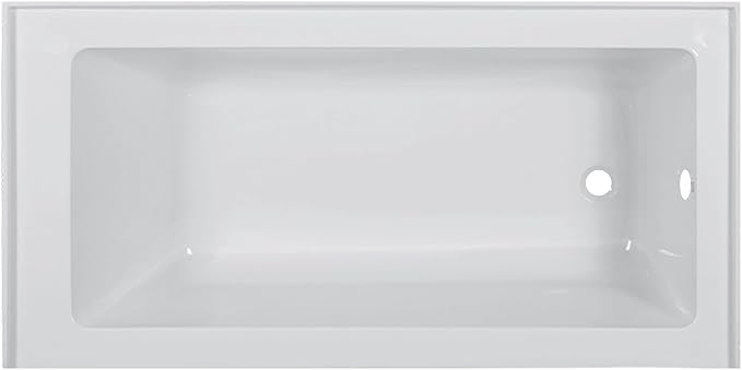 Fine Fixtures Acrylic, Fiberglass Alcove Soaking Bathtub - Image 3