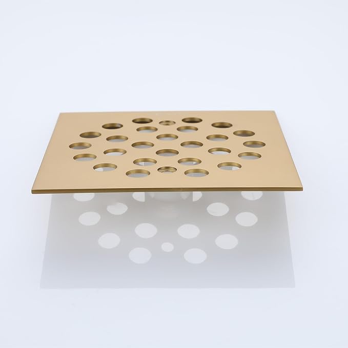 Square Style 4-1/4 inch Screw-in Shower Drainer Cover Floor Drainer Grates - Image 3
