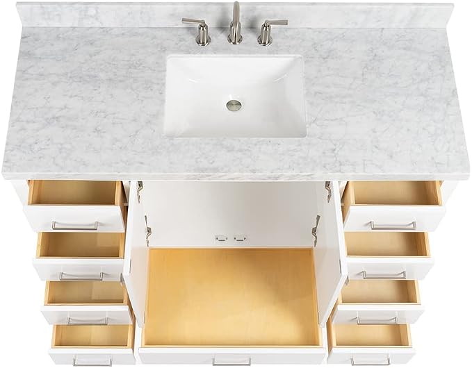 ARIEL Bathroom Vanity 54" White - Image 5