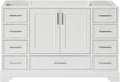 ARIEL Stafford 54" White Bathroom Vanity Base Cabinet, Single Sink Configuration by Ariel