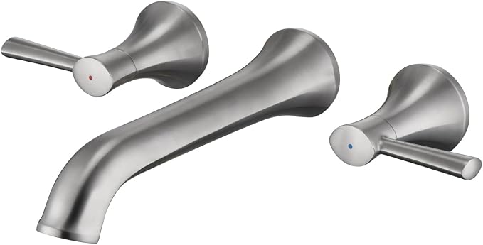 Tub Filler Wall Mount Roman Tub Faucet Brushed Nickel Brass Bathtub Faucets by QinkellSanitaryWare