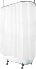 Clawfoot Tub Shower Curtain 180x70 Inch White Liner All Warp Around Extra Wide by De-Mediocre