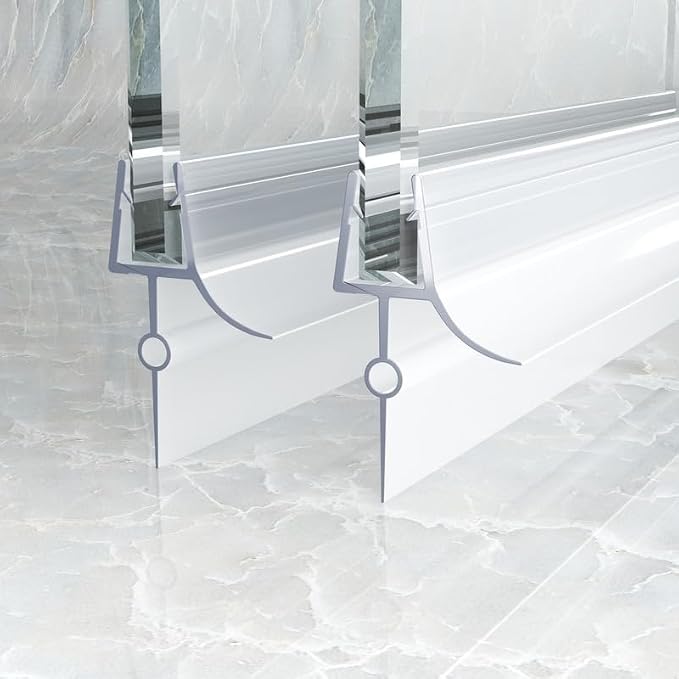 Frameless Shower Door Bottom Seal, Stop Shower Leaks and Create a Water Barrier by Foskbaths