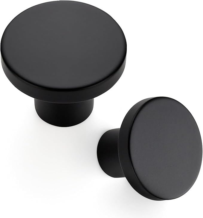 Ravinte 30 Pack Cabinet Knobs Black Kitchen Cabinet Knobs Round Dresser Drawer by Ravinte