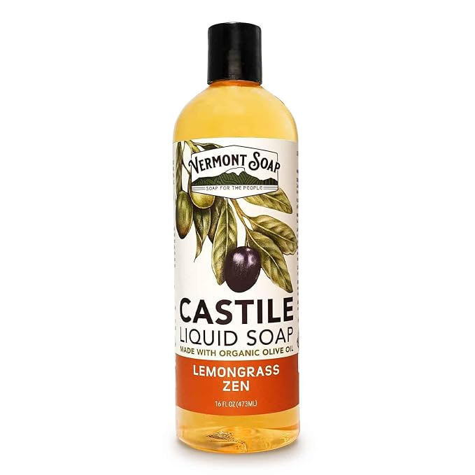 Vermont Castile Lemongrass Zen Soap, Gentle Liquid Soap by VermontSoap