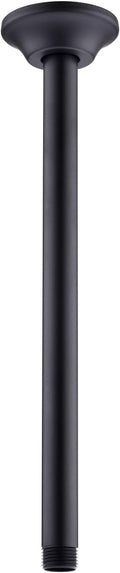 BESTILL 12 Inch Ceiling Mount Rain Shower Head Arm and Flange, Matte Black by BESTILL