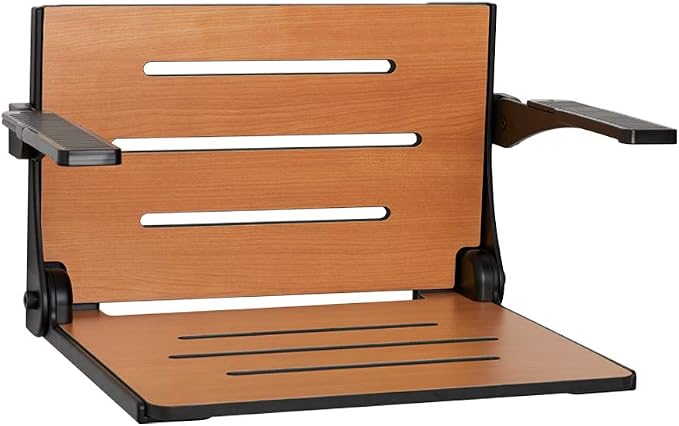 Seachrome Silhouette Comfort Folding Wall Mount Shower Bench Seat by Seachrome
