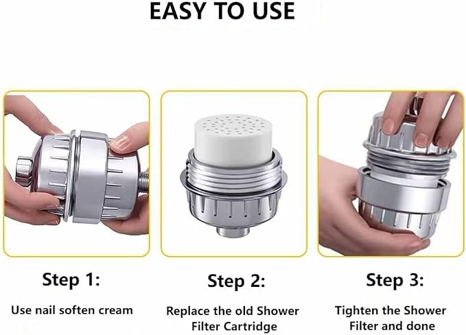 2-Pack 20-Stage Shower Filter Universal Replacement Cartridges - Image 5