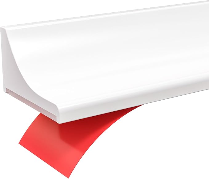 98Inch Collapsible Shower Threshold Water Dam Barrier, Self Adhesive Silicone by JASPOND