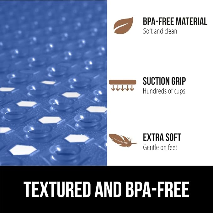 GORILLA GRIP Patented Square Shower Stall Mat, Small Bathtub Floor Mats - Image 5