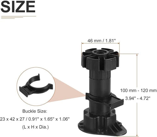 100x46mm Adjustable Leveling Feet - Image 2