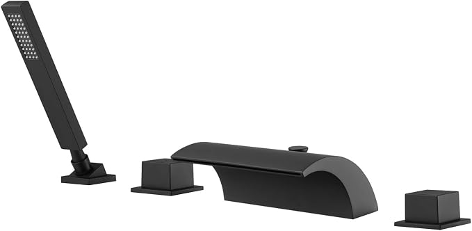 sumerain Black Roman Tub Faucet Waterfall Bathtub Faucet by SUMERAINFAUCETS