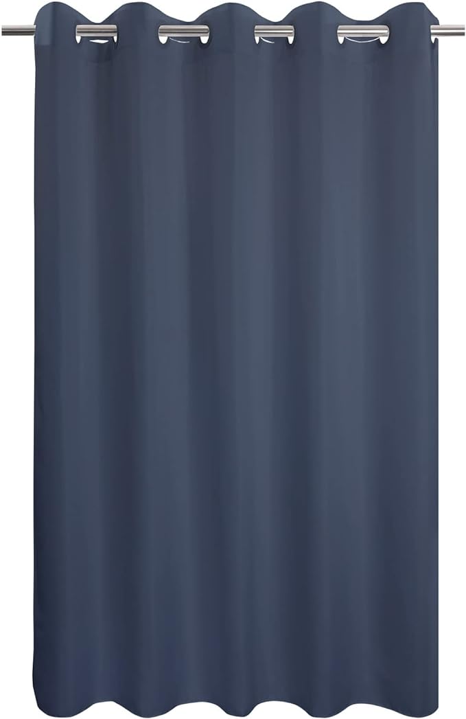 River Dream No Hook Hotel Cloth Navy Blue Shower Curtain Soft Microfiber & by RiverDream