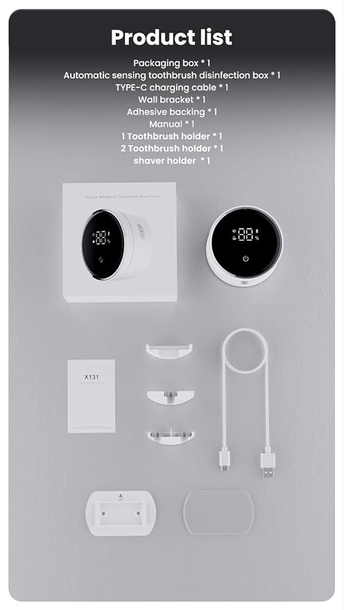 Toothbrush Holders for Bathroom, WONICO Toothbrush Sanitizer Holder, Tooth - Image 9