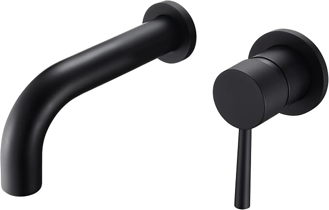 SUMERAIN Matte Black Tub Faucet Set Wall Mount Bathtub Faucet Single Handle by SUMERAINFAUCETS
