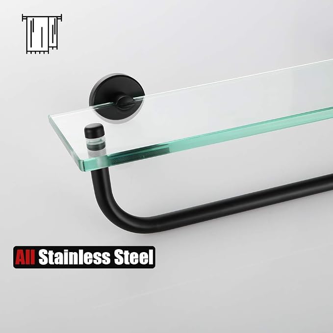 JQK Bathroom Glass Shelf, Shelf - Image 8