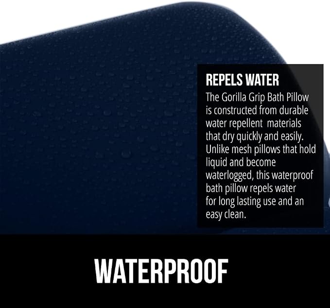 GORILLA GRIP Bath Pillow for Tub, Improved Suction Cups, Luxury Bathtub Pillows - Image 5