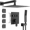 Shower System with Body Jets, Bostingner 3 Way Shower Faucet Set 12" Rain by Bostingner