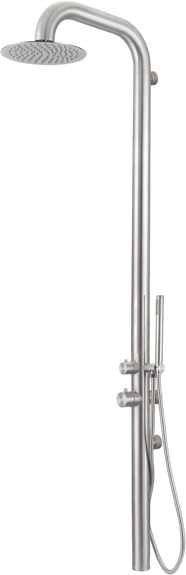 HEATGENE Outdoor Shower with Body Jets and Handheld, Wall-Mounted Shower Head by HEATGENE