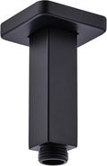 Black Shower Arm with Flange, BSTIIU Ceiling Mount Shower Head Extension Arm by BSTIIU