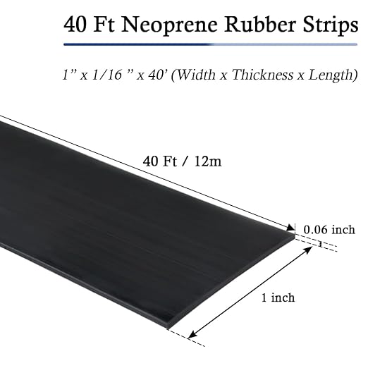Neoprene Rubber Strips Self Adhesive Solid Rubber Sheets, Rolls & Strips - Image 6