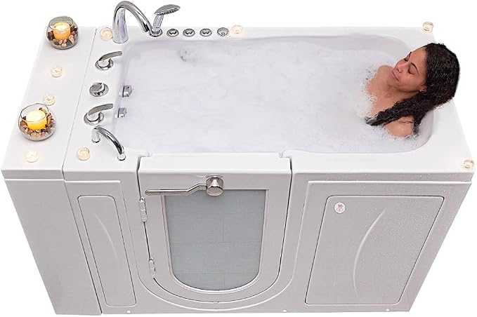 Ella Capri 30"x52" Acrylic Air and Hydro Massage and Heated Seat Walk-In Bathtub - Image 4