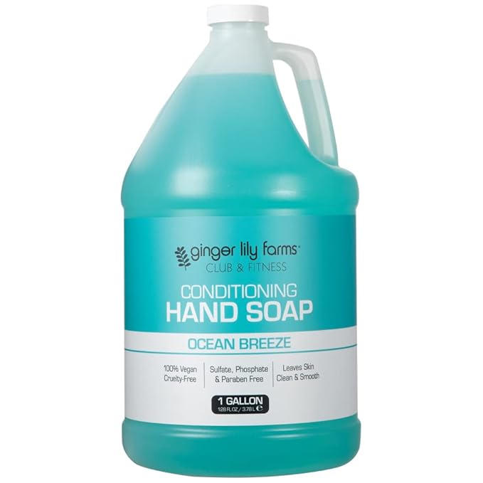 Ginger Lily Farms Club & Fitness Conditioning Liquid Hand Soap Refill, 100% by GingerLilyFarms