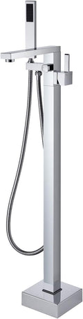 Freestanding Bathtub Faucet Tub Filler Chrome Floor Mount Bathroom Faucets by wowkksanitaryware