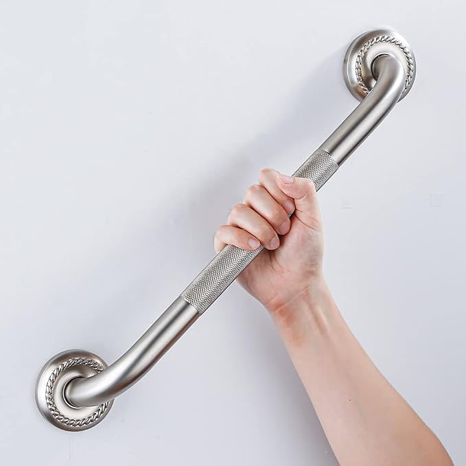 Anti Slip Shower Grab Bar, 12-Inch Toilet Textured Sturdy Hand Rail, Stylish - Image 2
