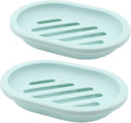 Topsky 2-Pack Soap Dish with Drain, Soap Holder, Soap Saver, Easy Cleaning by HomeandKitchenNO1