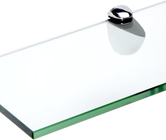 Spancraft Glass P-4.75x24-Chrome Peacock Glass Shelf, 4.75" x 24" - Image 2