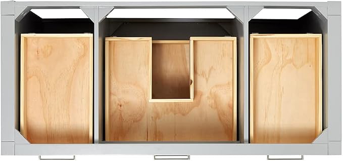 ARIEL Bristol 48" Grey Bathroom Vanity Base Cabinet, Single Sink Configuration - Image 6