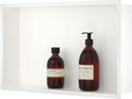 Stainless Steel Shower Niche 20" X 12" White No Tile Needed Niche Shower by Bernkot