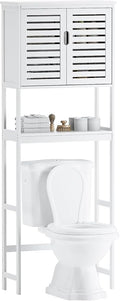 SMIBUY Bathroom Over The Toilet Storage Cabinet, 2 Door Bamboo Cabinet Organizer by SMIBUY