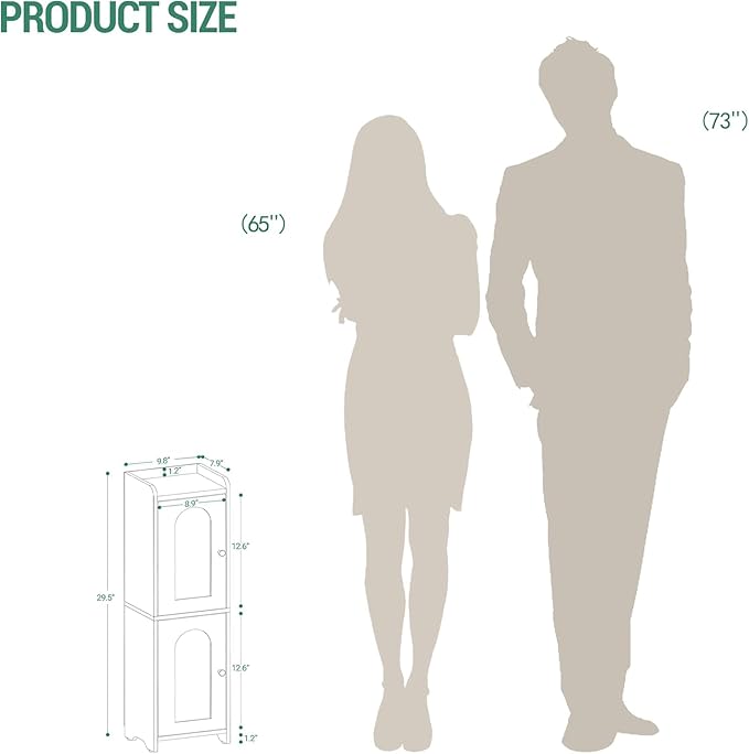 Bathroom Storage Cabinet, Corner Floor Cabinet - Image 2