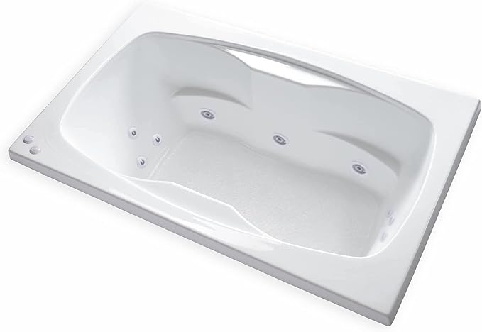 Carver Tubs - AR6042 - Modern Acrylic Fiberglass Whirlpool Tub Water Massage by CarverTubs