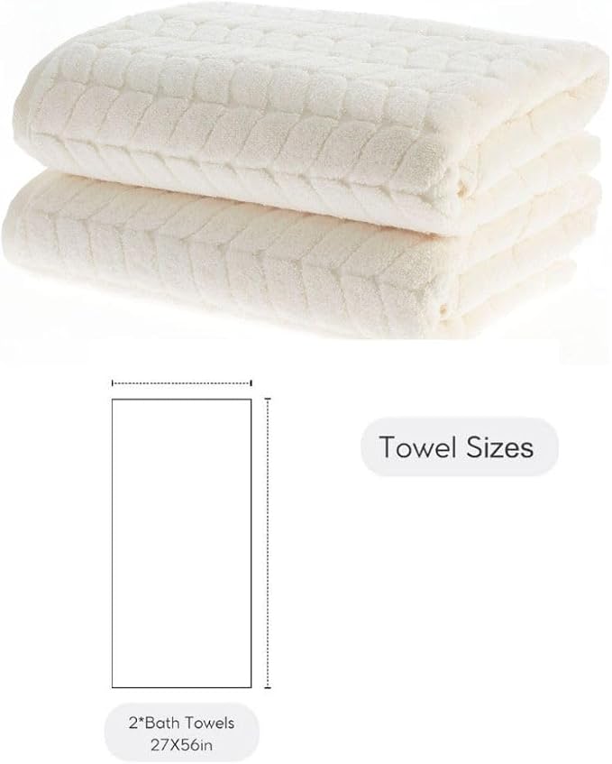 BAGNO MILANO Turkish Cotton Ultra-Soft Plush Absorbent Quick Dry Bathroom Towel - Image 9