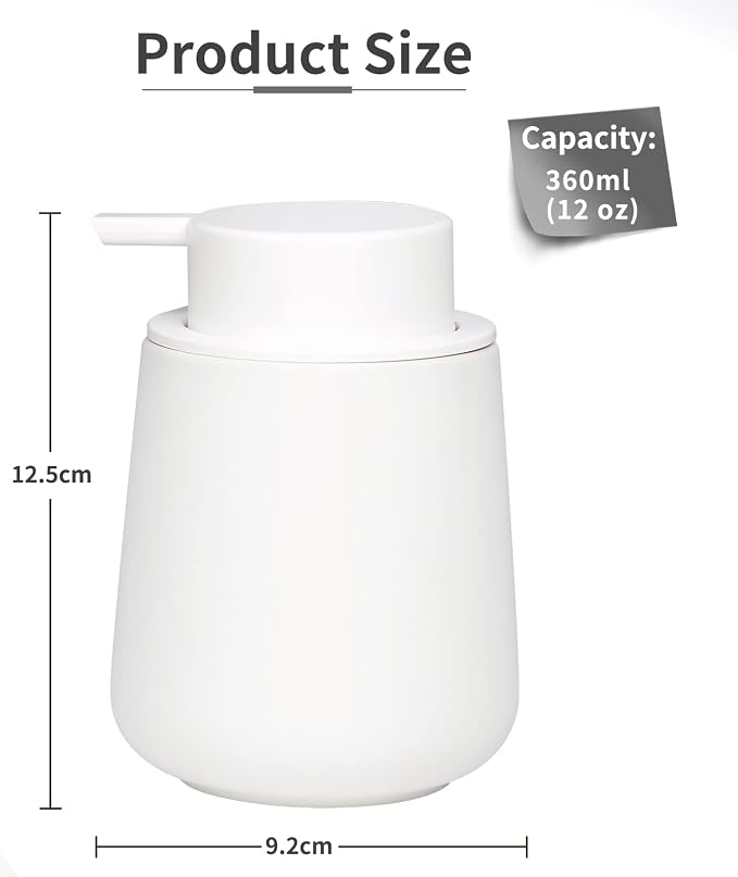 BosilunLife Foam Soap Dispenser - 12 oz Bathroom Lotion Pump - Image 4