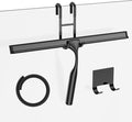 Black 14-Inches Stainless Steel Shower Squeegee Set, Include Shower Door Hook by SSTOOHL