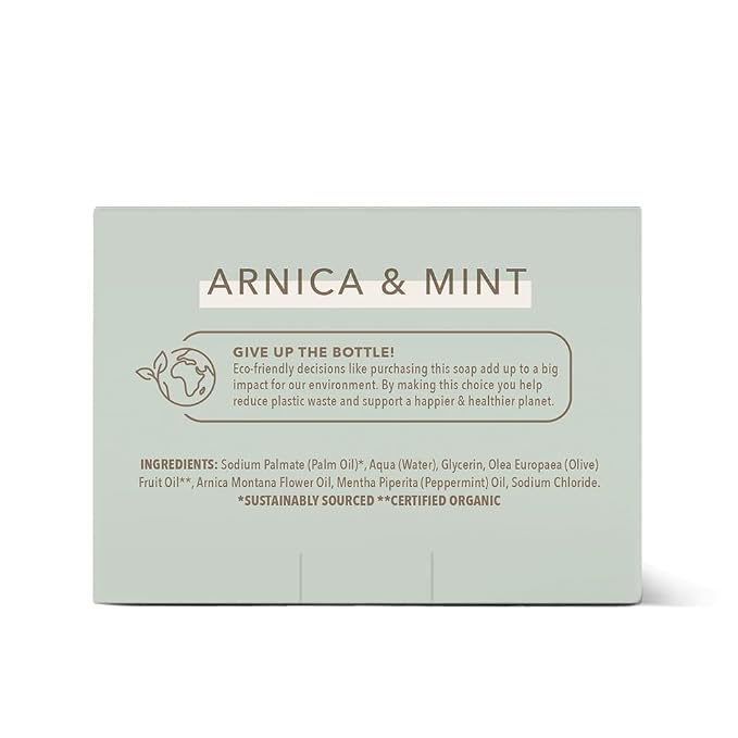 Olivia Care Arnica & Mint All Natural Bar Soap Set, Organic Olive Oil, - Image 2