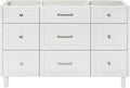 ARIEL Monroe 54 inch Bathroom Vanity Without Sink in White, Bathroom Base by Ariel